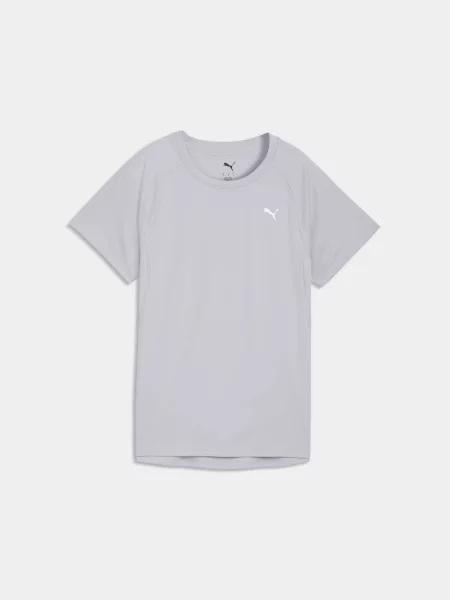 Спортивна футболка PUMA Run Velocity Tee W poly комбінований верх сірий
