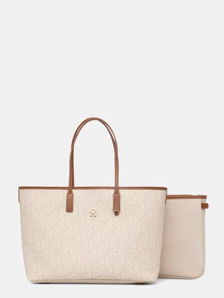 Tommy Hilfiger Torebka Th Monoplay Tote Le beżowy