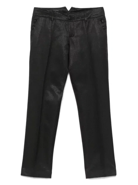 Žakárové kalhoty Gucci Pre-owned černé