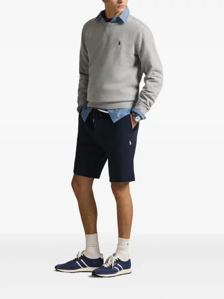 Dlouhá pruhovaná s límcem kšiltovka Polo Ralph Lauren modrá