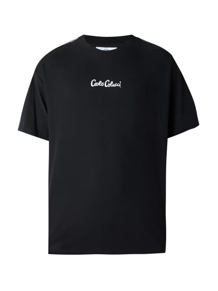 Carlo Colucci Tricou pământiu / negru alb