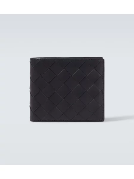 Portofel Bottega Veneta din piele albastru