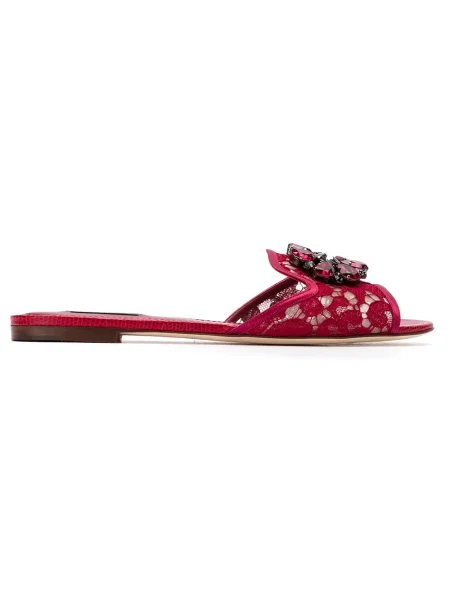 Brosa Dolce & Gabbana din dantelă roșu
