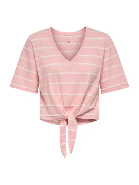 ONLY Tricou ONLSUMMER roz alb