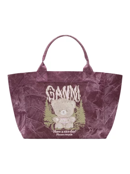 Shopperka Ganni fioletowa