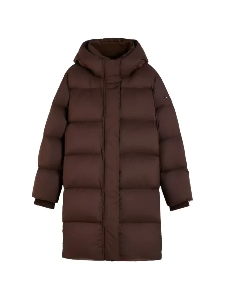 Palton Tommy Hilfiger cu glugă maro