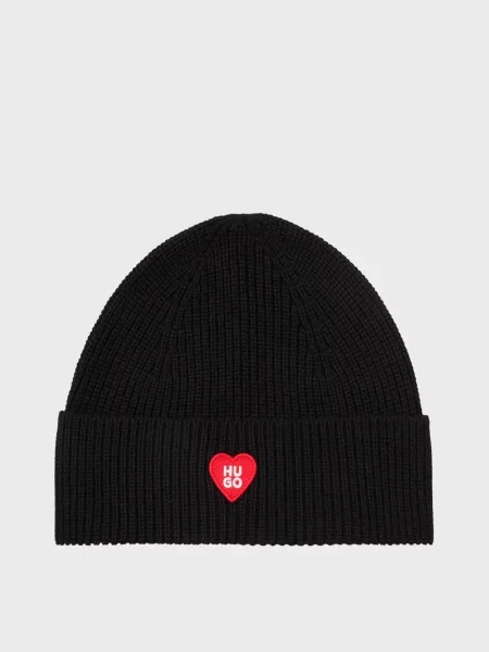 Вовняна шапка Hugo чорна