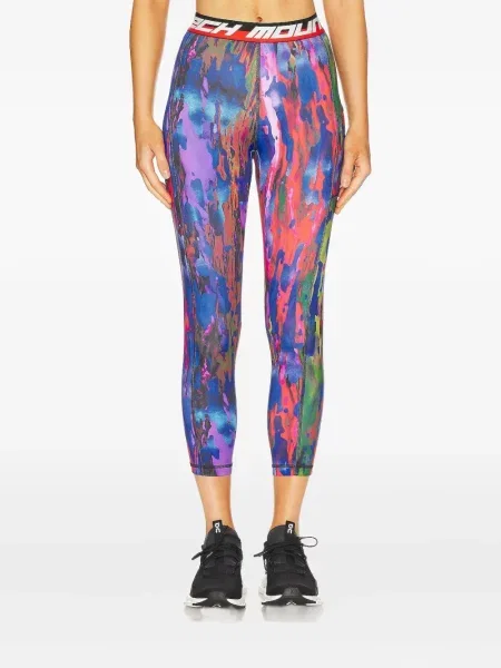 Leggings Aztech Mountain cu imagine cu imprimeu abstract albastru