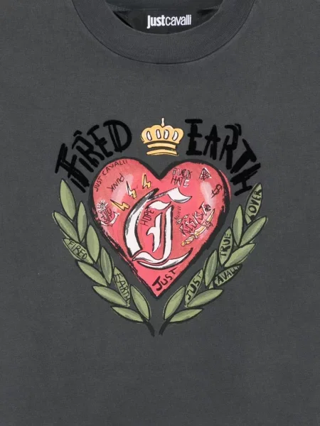 Tricou Just Cavalli cu imagine gri