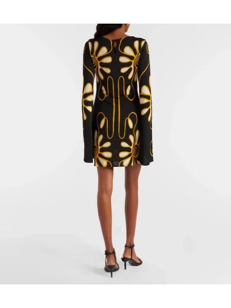Rochie Cala De La Cruz cu imagine din jerseu negru