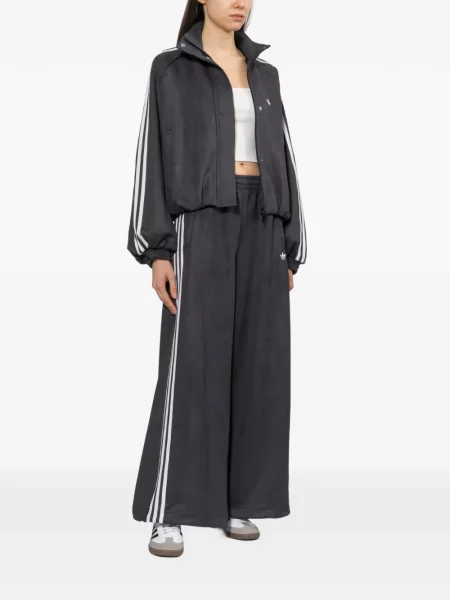 Pantaloni Adidas din piele de căprioară alergare gri