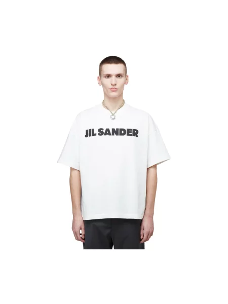 Koszulka Jil Sander z logo biała