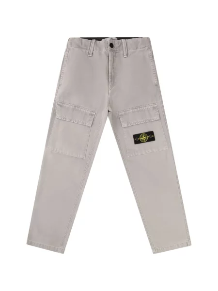 Spodnie cargo dziecięce Stone Island szare
