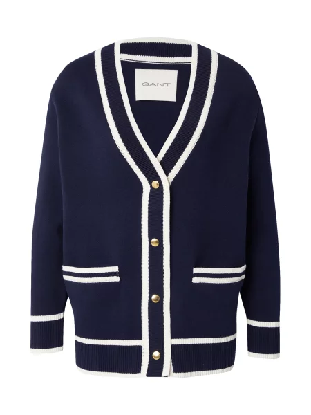Gant Cardigan Bleumarin alb