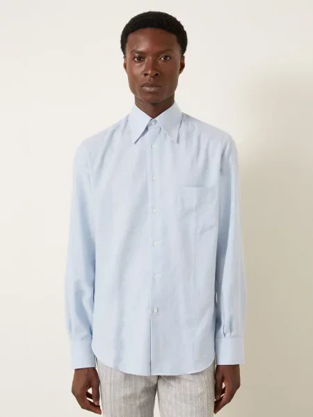 Brunello Cucinelli Koszula Comfort Fit blau