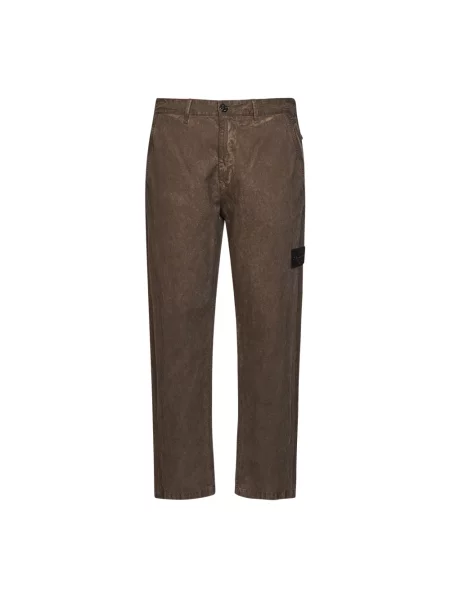 Сhinosy Stone Island z kamieniami brązowe