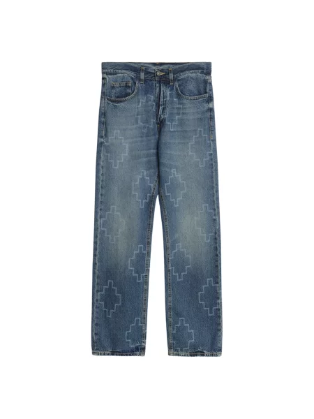 Jeansy straight leg Marcelo Burlon niebieskie