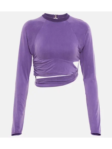Cropp tricou Jacquemus cu spatele deschis violet