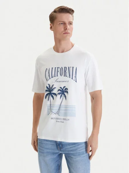 Поло тениска Beverly Hills Polo Club бяло