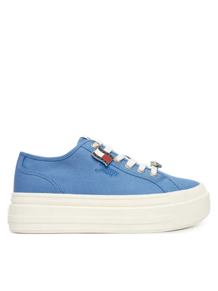 Sneakers Tommy Jeans Tjw Flatform Sneaker Charms albastru