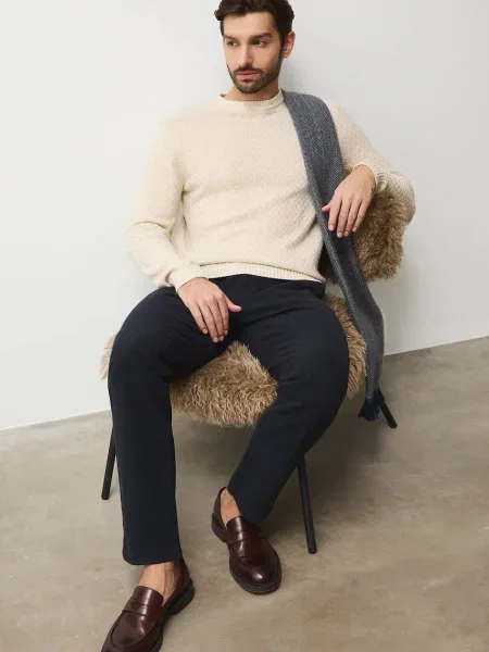 Svetr z vlněné směsi Medicine pánský béžová