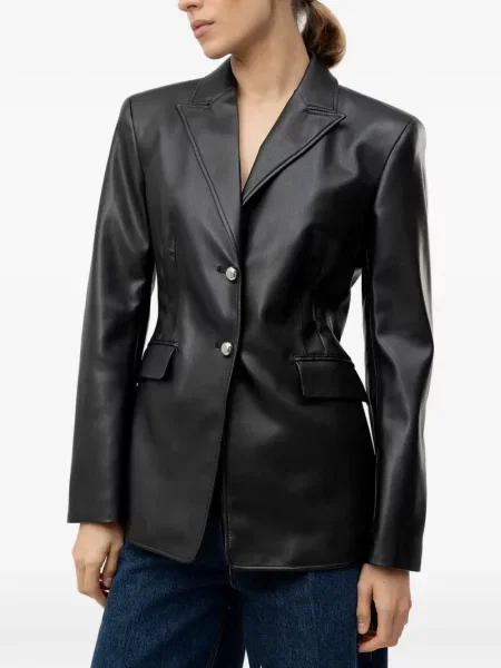 Sacou Hugo din piele negru