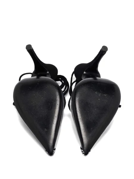 Полуотворени обувки The Attico с кристали черно