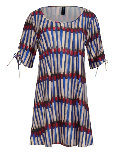 Mała sukienka mini Lygia & Nanny w paski garniturowa niebieska