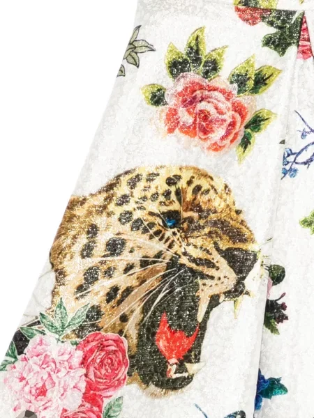Fustă Philipp Plein cu model floral cu imagine alb