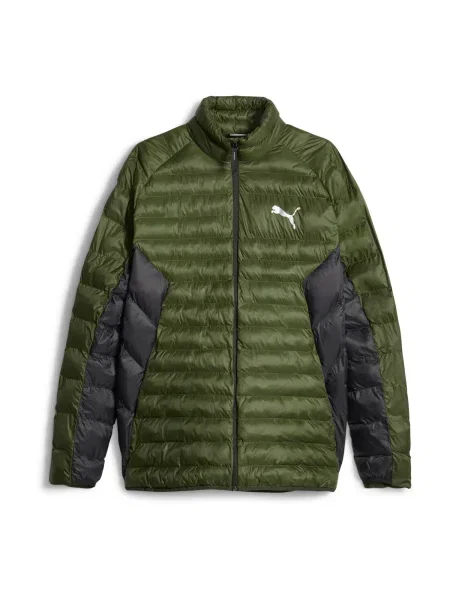 PUMA Športna jakna oliva / črna / bela