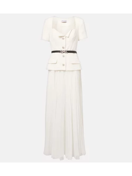 Maksi sukienka maxi Self-portrait garniturowa biała