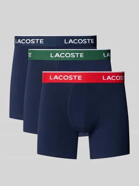 Obcisłe bokserki z mieszanki bawełny w zestawie 3 szt. Lacoste czerwone