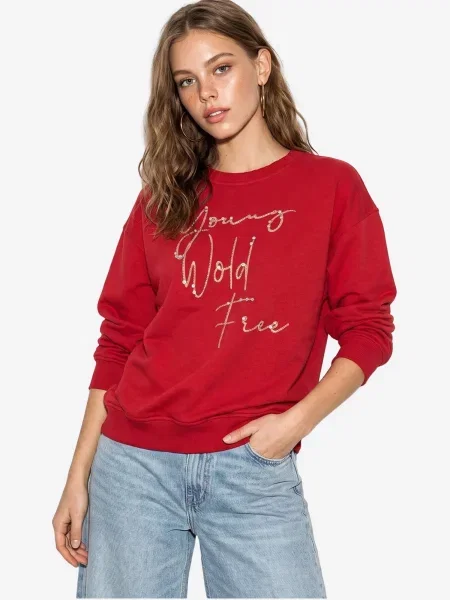 Bianco Lucci Mikina Sweatshirts' červená
