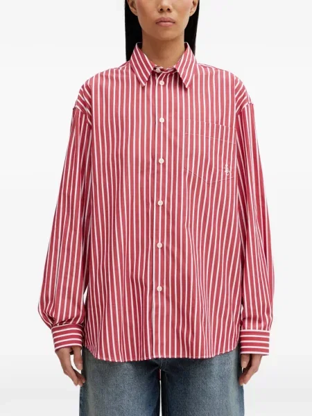 Cămașă Sporty & Rich cu dungi roșu