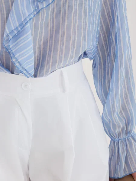 Pantaloni palazzo Rue Paris alb