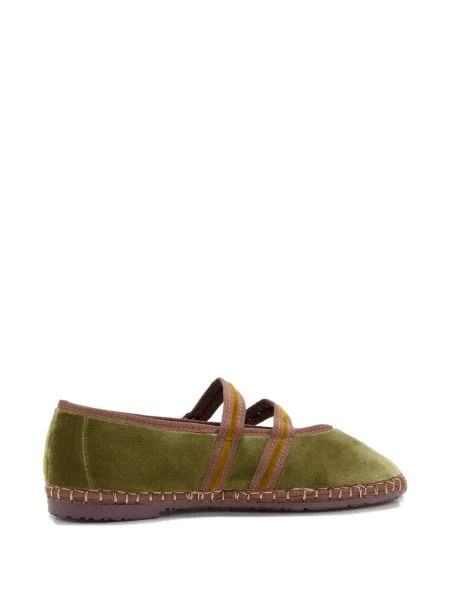 Espadrile Flabelus cu cataramă verde