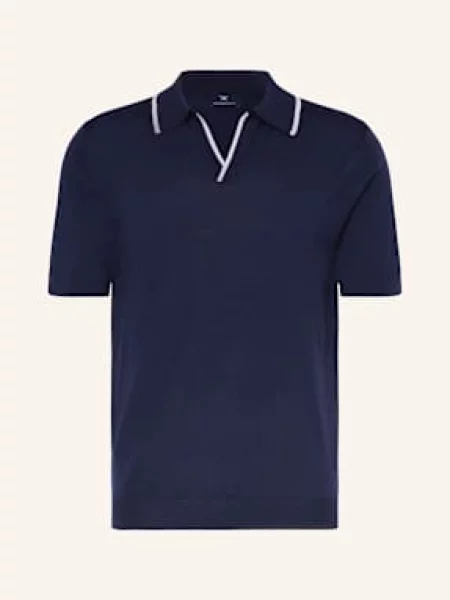 Strokesman's Koszulka Polo Z Dzianiny blau granatowe