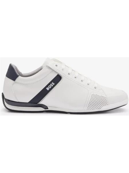 Trampki BOSS Low Logo w kolorze białym granatowym 40 białe