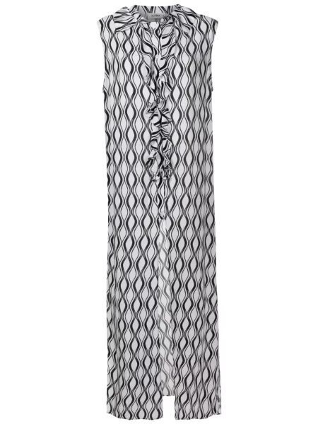 Rochie maxi Amir Slama cu imagine cu imprimeu geometric de costum negru