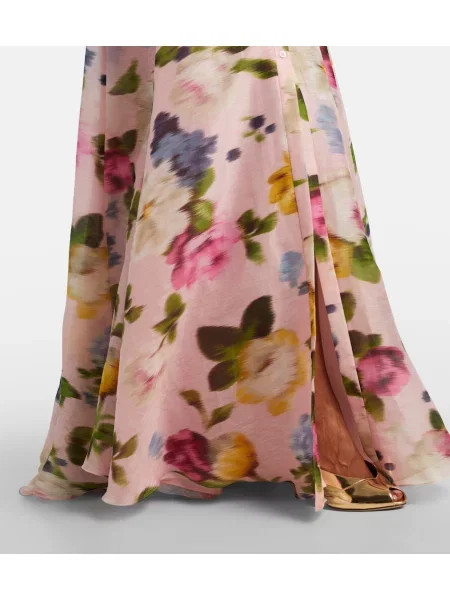 Rochie Carolina Herrera de in cu model floral roz