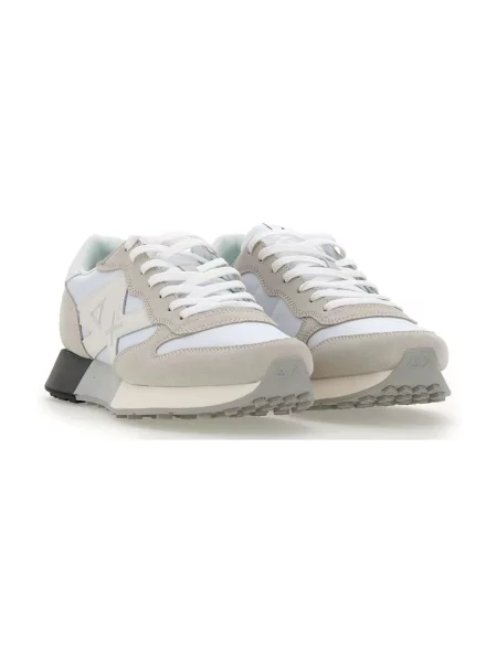 Sneakersy Sun68 zamszowe białe
