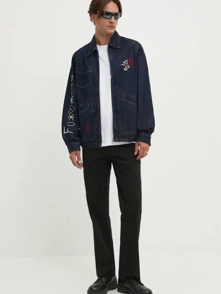 Джинсова куртка Desigual AARON перехідна синій