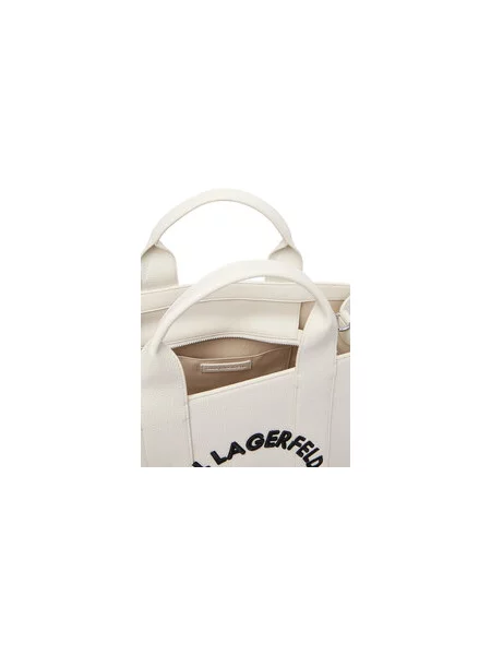 Karl Lagerfeld Vak Rue St-Guillaume Mittelgroße Tote Bag biela