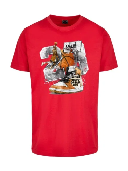Mister Tee Tricou maro / roșu / negru alb