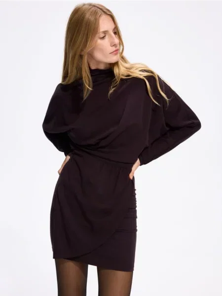 Reserved Rochie mini cu adaos de violet-închis violet
