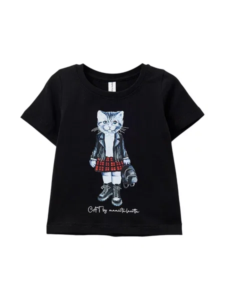 Cat e Lolette Tričko Rocker Cat' čierna