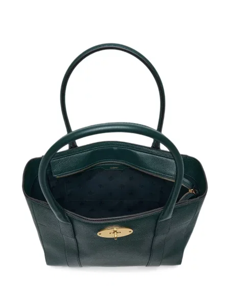 Geantă shopper Mulberry din piele verde