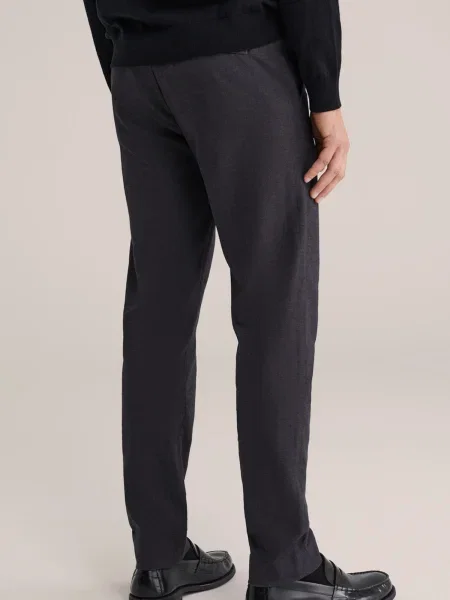 WE Fashion Chino hlače temno modra