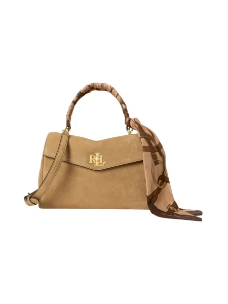 Lauren Ralph Lauren torebka zamszowa beżowa