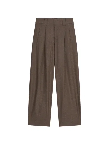 Pantaloni Closed plisate maro